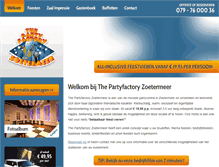 Tablet Screenshot of partyfactoryzoetermeer.nl